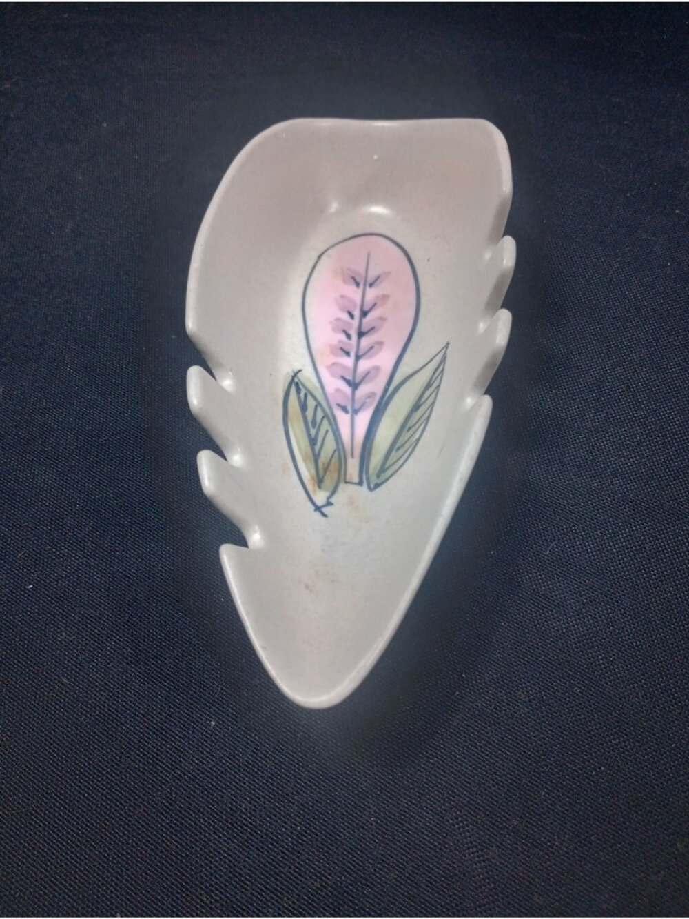 Vintage Retro   California Cleminsons Pottery Hand Painted Freeform Design Ashtr